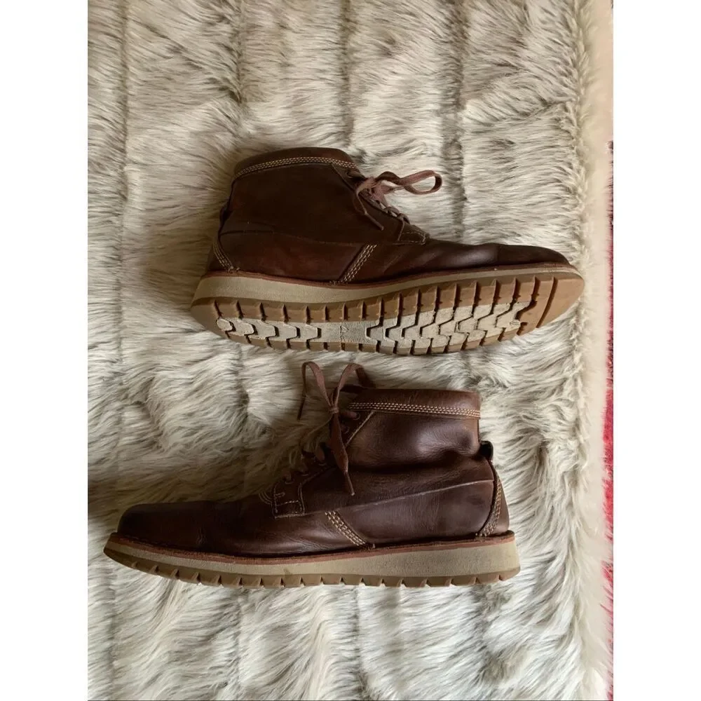 Clarks Varby Top Lace Up Ankle Boots Brown Leather Size 13M